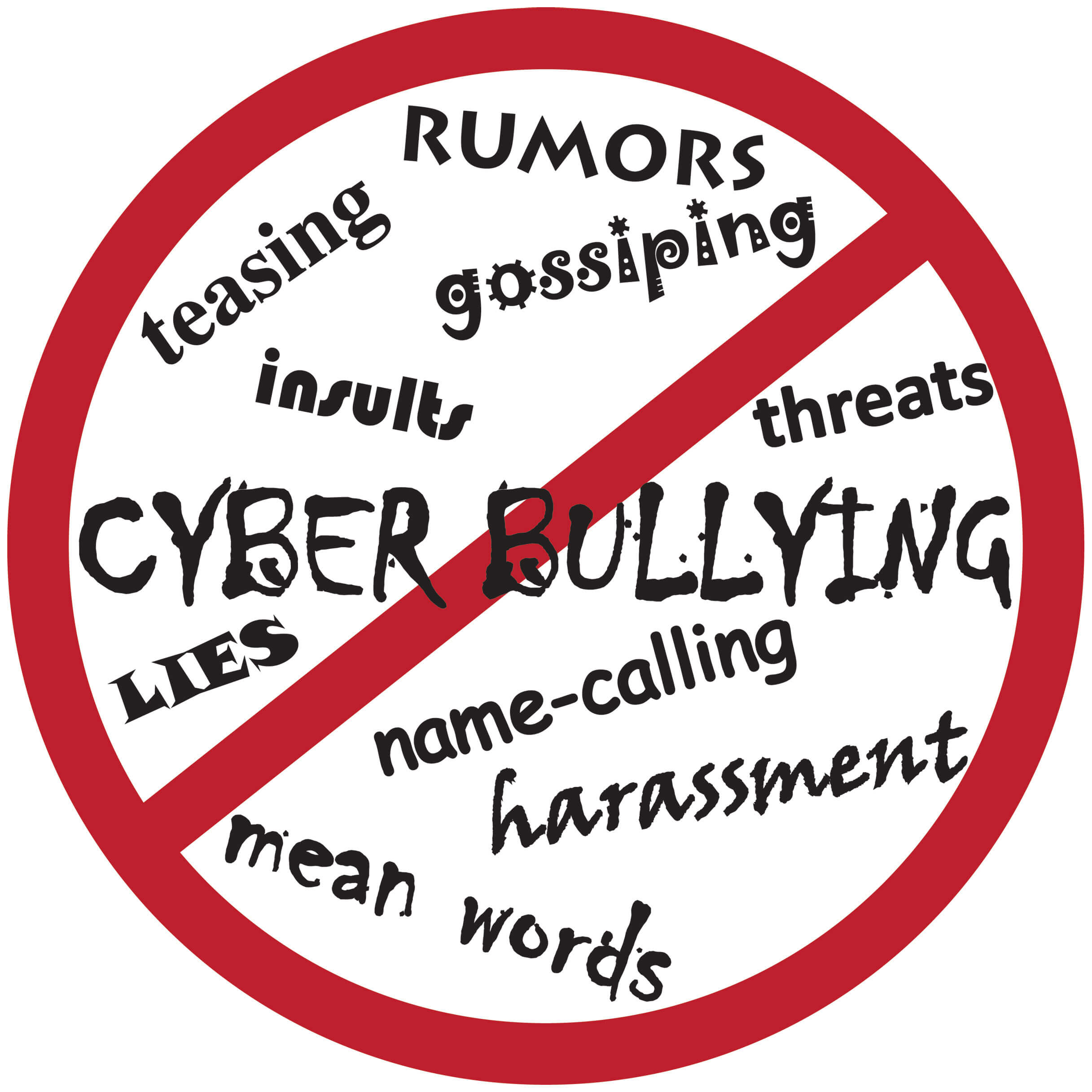 cyberbullying, rumors, mean words, name calling, harassment