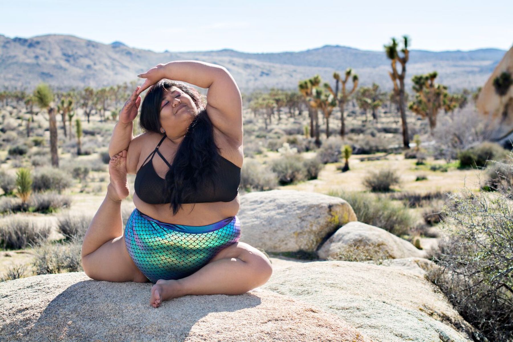 Plus size Yoga Instructor shows off her curves as she shares her